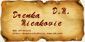 Drenka Micaković vizit kartica